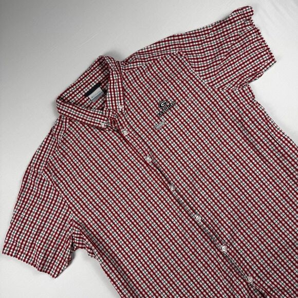 Columbia Other - Columbia‎ University of Georgia Bulldogs Short Sleeve Button Down Shirt Mens XL